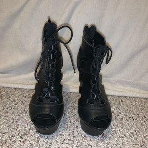 Charlotte Russe Black Wedges